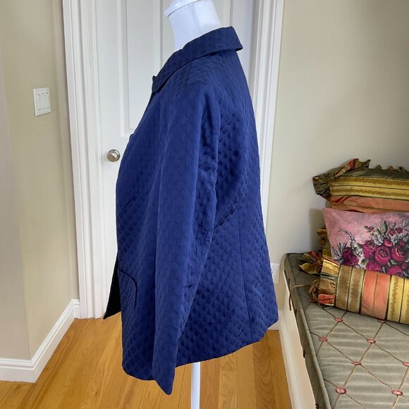 Talbots Jacket Cotton Blend Navy Plus (14W) NWT - Picture 3 of 9